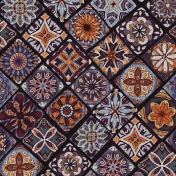 Doppeljersey Mosaik-Ornament Lila