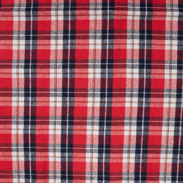 Gerauter Flanell mit Karomuster in Rot und Blau