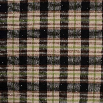 Jacquard-Karostoff mit Nieten natur-schwarz-grün