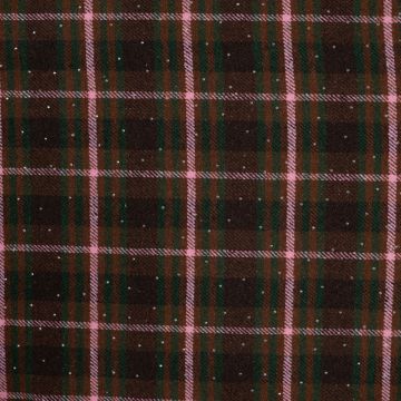 Jacquard-Karomuster mit Nieten braun-rosa-grün
