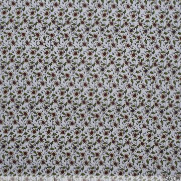 Jersey Blumenranken hellgrau