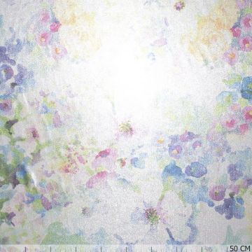 Voile Stamp Shine Blumen vanille