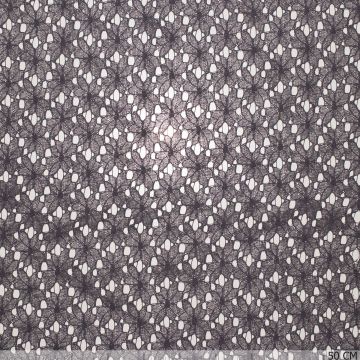 Spitzenstoff Blumen grau