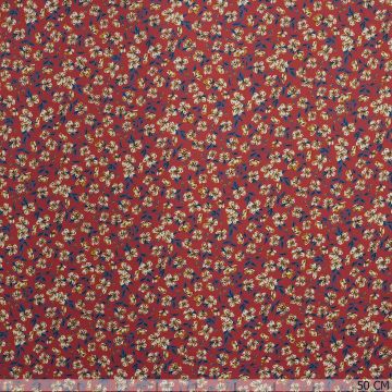 Liberty Peach Blossom Satin Seide rot