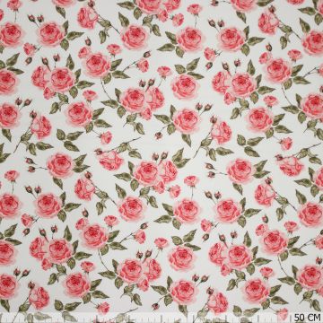 Blumen-Popeline Rose