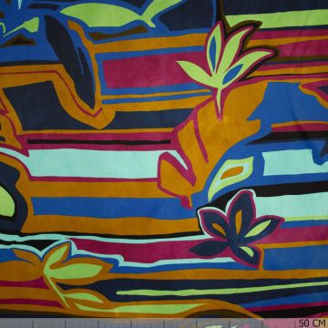 Designer-Seidenstoff Rio Blau