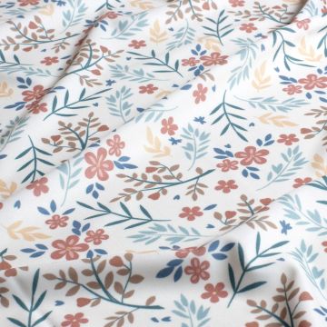 Lycra-Schwimmstoff Flora Ecru