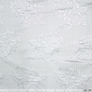 Metallic Rose Jacquard Silber