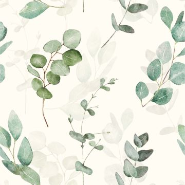 Regenmantelstoff mit Eukalyptus-Print