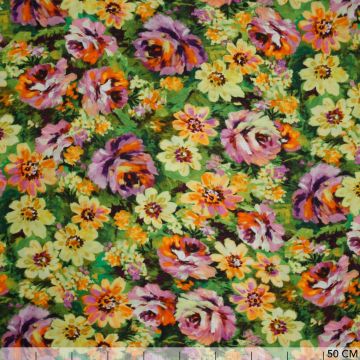 Blumen-Viskose-Satin