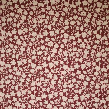 Satin-Mille-Fleur creme-bordeaux