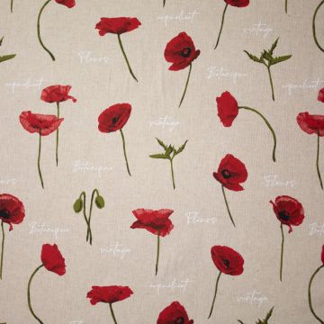Panama mit Mohnblumen und Schriftzug