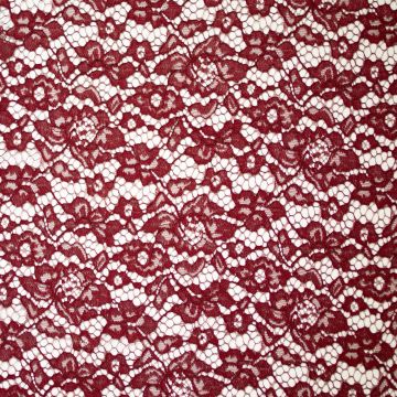 Blumenspitze mit zweiseitigem Scallop-Rand Bordeaux
