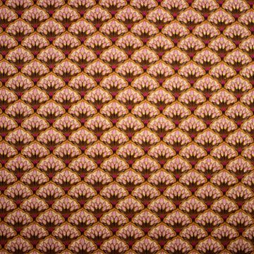 Jersey mit Retro-Fächer-Muster und Goldfolienakzenten in Rosa