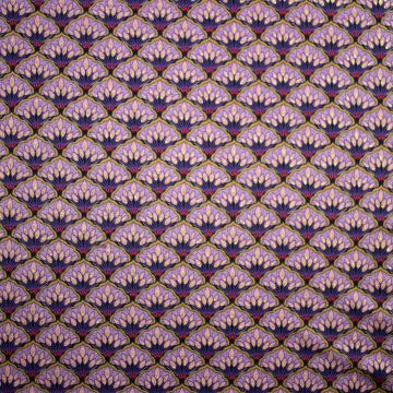 Jersey Retro-Fächer Goldfolie Lila