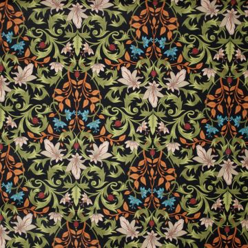 Panama mit digitalem Blumenprint in Schwarz