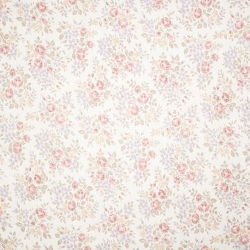 Viyella-Baumwolle mit Blumenmuster Creme Rosa