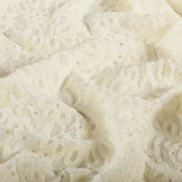 Chenille Lochstrick Creme