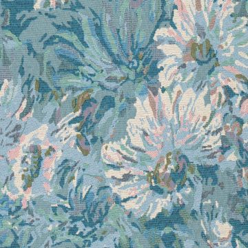 Jacquard mit mystischen Aquarellblumen