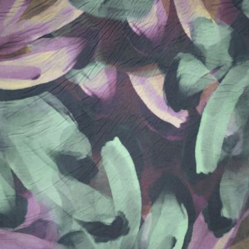 Viskose-Stretch Abstract Flowers Petrol