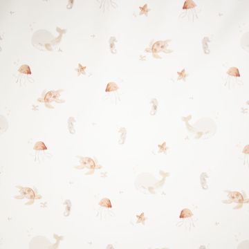 Regenmantel-Stoff mit Unterwasserwelt-Print