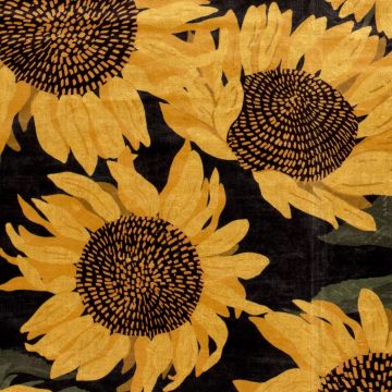 Velours Sonnenblumenstoff