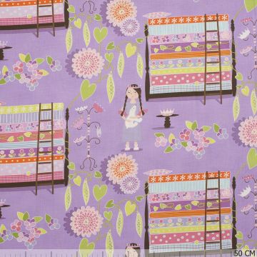 Michael Miller Princess & The Pea Lila Baumwoll-Popeline