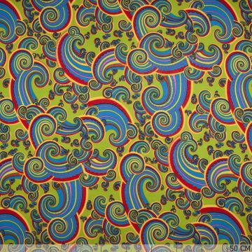 Cashmier Krul Texture Stoff in Lime