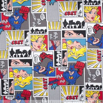 Texture Comics in Colour – Terlenka-Stoff mit Comic-Print