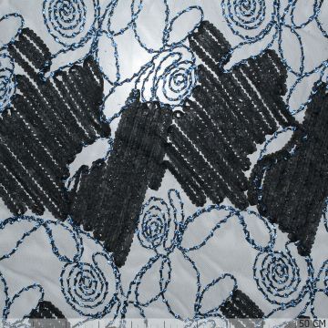 Couture Tüll blaugrau