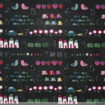 Chalkboard Cretonne schwarz