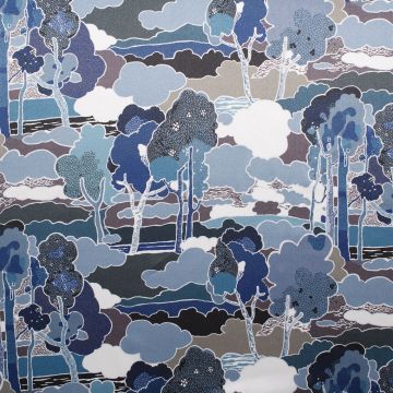 Liberty Prospect Road Blue Satin Seide