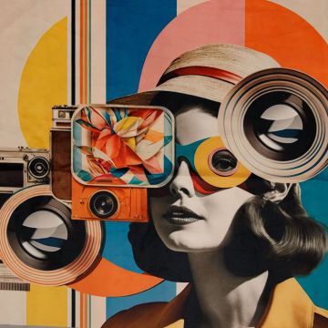Velours-Panel Retro 2 48x48 cm