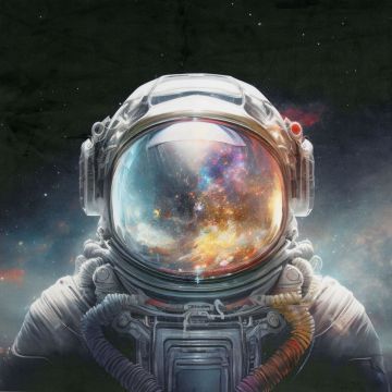 Velours-Panel Astronaut 2 48x48 cm
