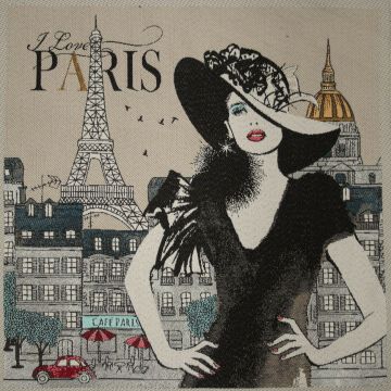 Jacquard-Panel Audey Ecru 48 x 48 cm
