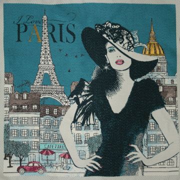 Jacquard-Panel Audey Blue 48 x 48 cm
