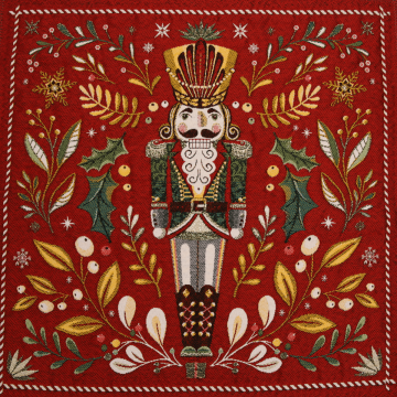 Paneel Nussknacker Rot 48x48cm