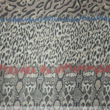 Chiffon mit Block-Tierfellprint