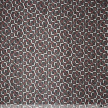 Chiffon mit rotem Rasterdruck
