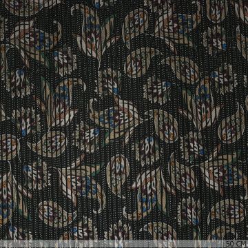 Chiffon Satin Streifen Paisley