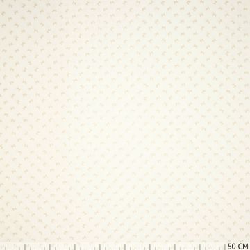 Bio-Baumwoll-Popeline COTONET Schmetterlinge Weiß-Beige