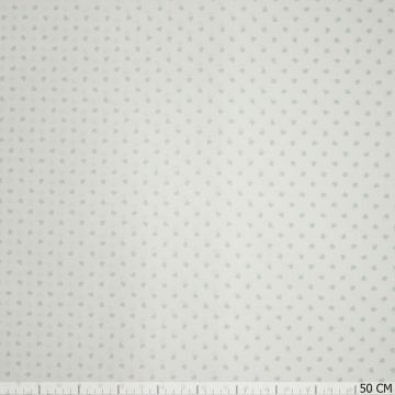 Bio-Baumwollpopeline COTONET Herz weiß~mint