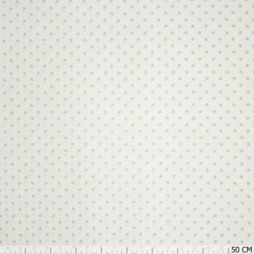 Bio-Baumwolle COTONET Herz weiß/beige