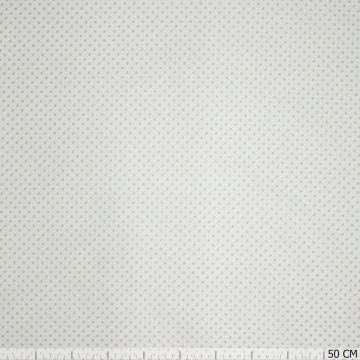 Bio-Baumwoll-Popeline COTONET Tupfen Weiß-Beige