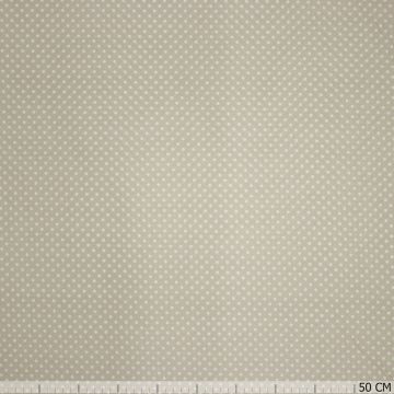 Bio-Baumwolle COTONET Punkte beige-weiß