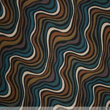 Jacquard moving lines petrol