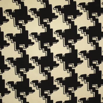 Viskose-Satin mit Pixel-Hahnentritt