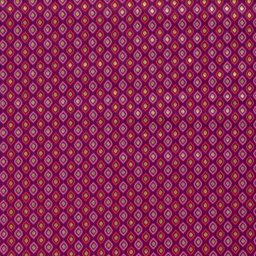 Popeline mit Goldfolien-Ornamenten in Pflaume