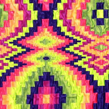 Puffy Jacquard Neon-Blöcke