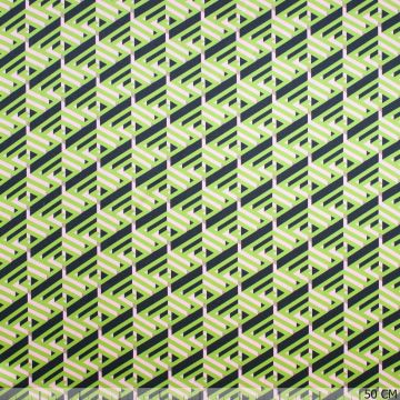 Stretch-Satin Labyrinth Grün